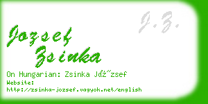 jozsef zsinka business card